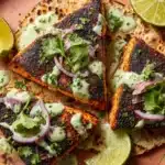 Blackened Salmon with Grilled Naan and Lime Slaw: An Amazing Ultimate Recipe