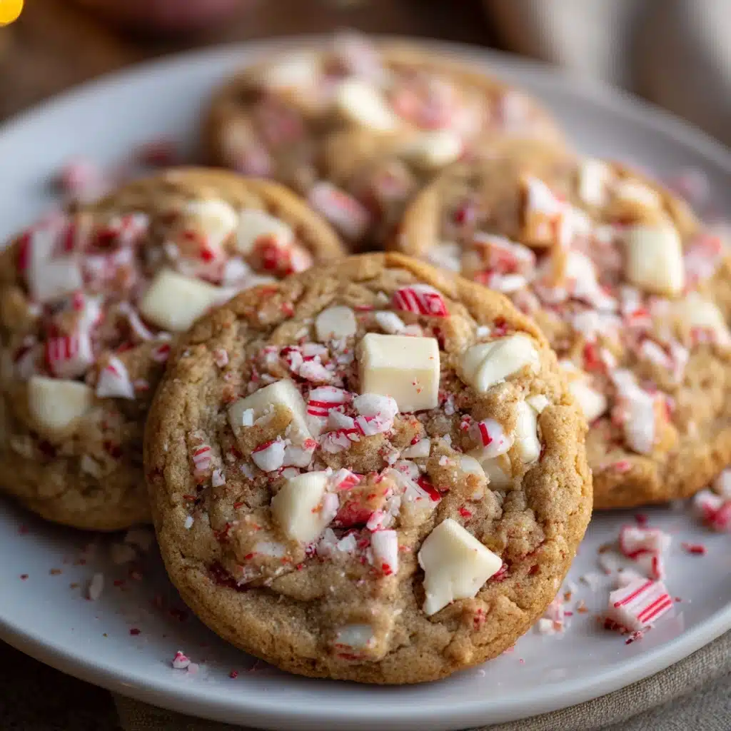 White Chocolate Peppermint Crunch Cookies Recipe - Recipe Image