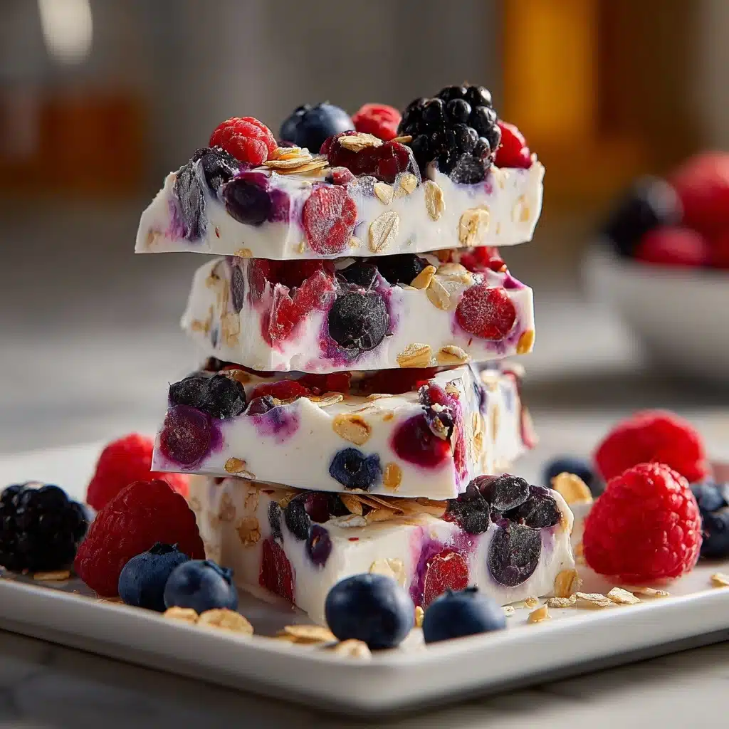 Frozen Yogurt Bark with Berries & Granola Recipe - Recipe Image