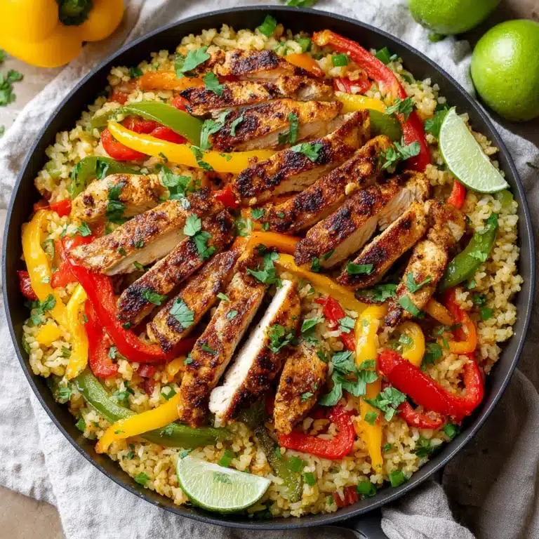 Chicken Fajita Rice Bowl (One Pan) Recipe