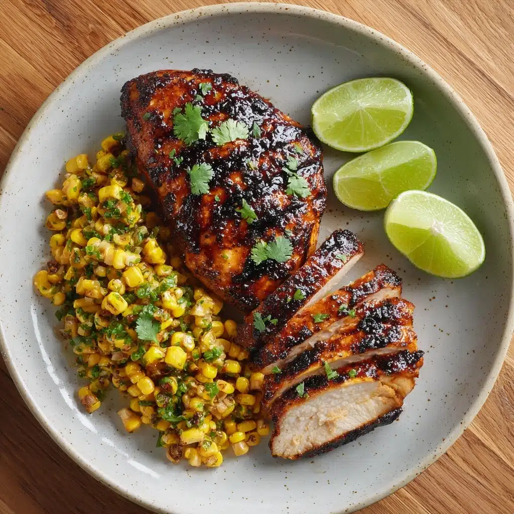 Grilled Hot Honey Chicken with Lime Corn Salad Recipe - Recipe Image