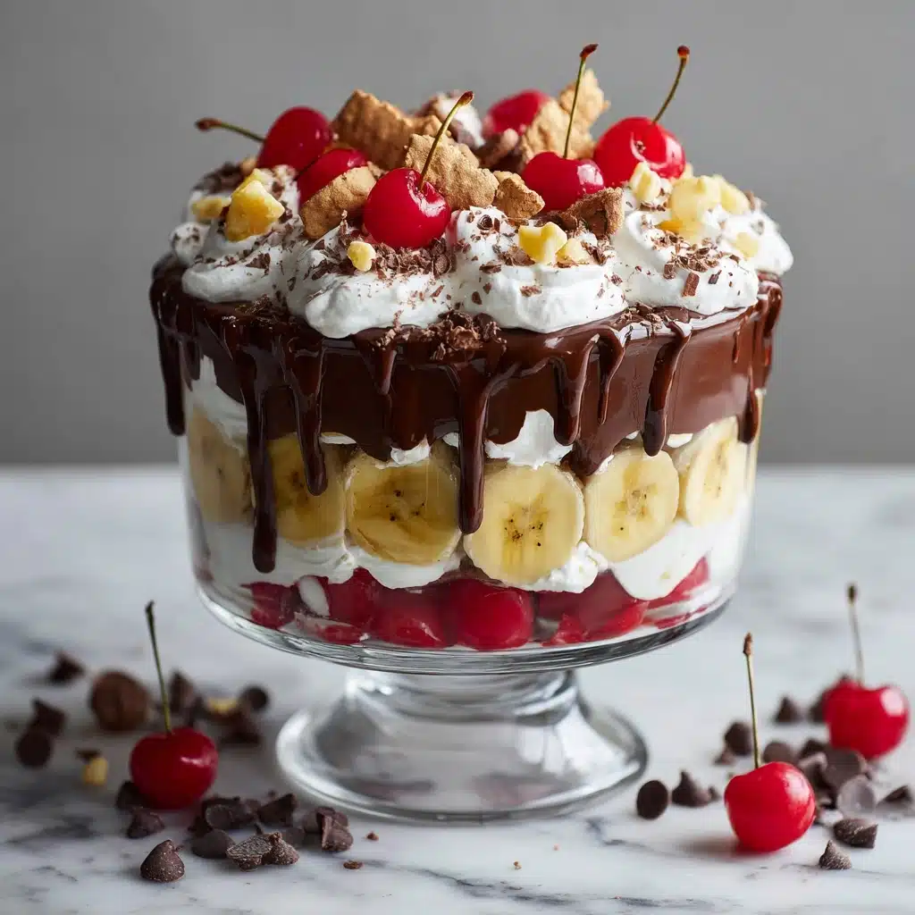 No-Bake Chocolate Banana Split Trifle Recipe