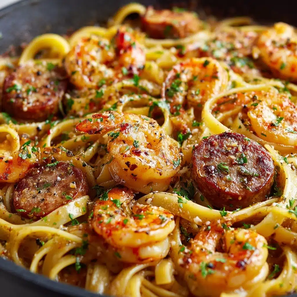 Easy Cajun Shrimp Pasta with Sausage Recipe - Recipe Image