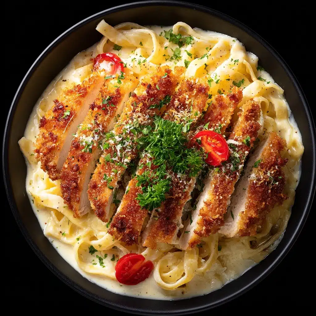 Crispy Chicken Fettuccine Alfredo Recipe - Recipe Image