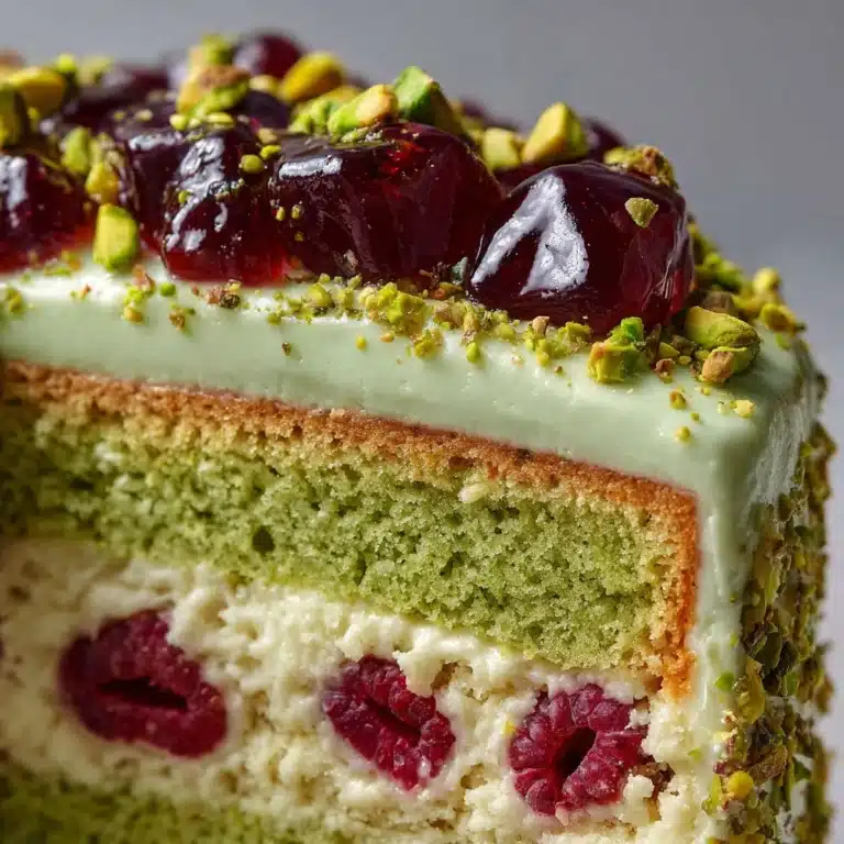 Raspberry Delight Pistachio Cake Extravaganza Recipe