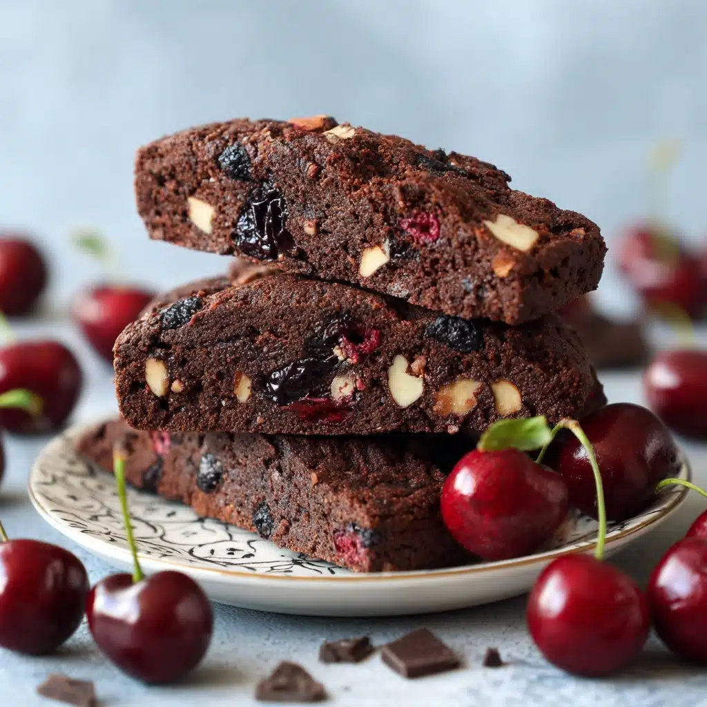 Decadent Chocolate Cherry Biscotti Recipe - Recipe Image