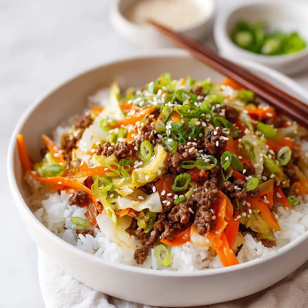 Easy Asian Ground Beef and Cabbage Stir Fry Recipe - Recipe Image