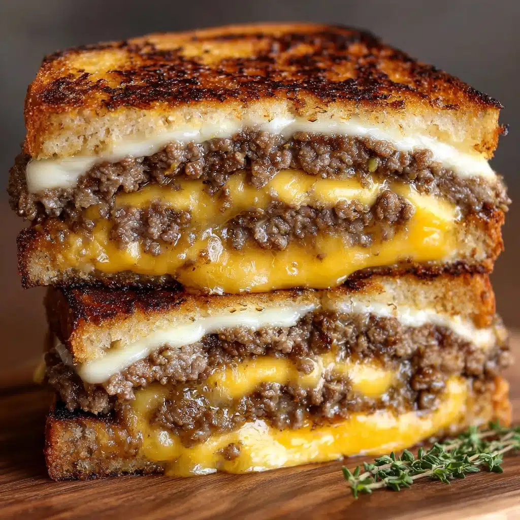 Classic Patty Melt Burger with Secret Sauce Recipe - Recipe Image