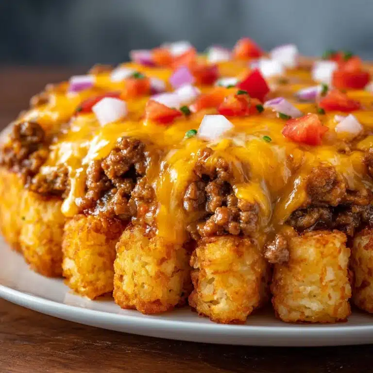 Cheesy Tater Tot Casserole with Ground Beef and Rotel Recipe
