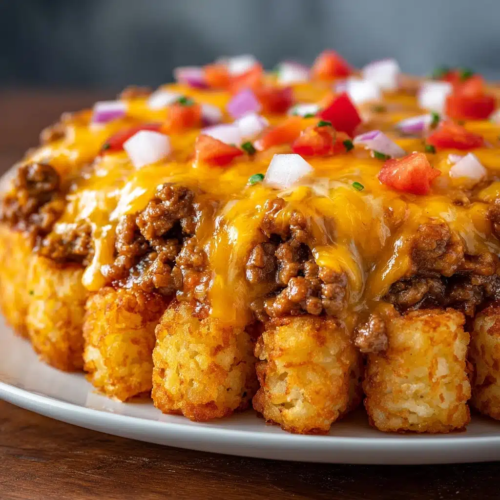 Cheesy Tater Tot Casserole with Ground Beef and Rotel Recipe