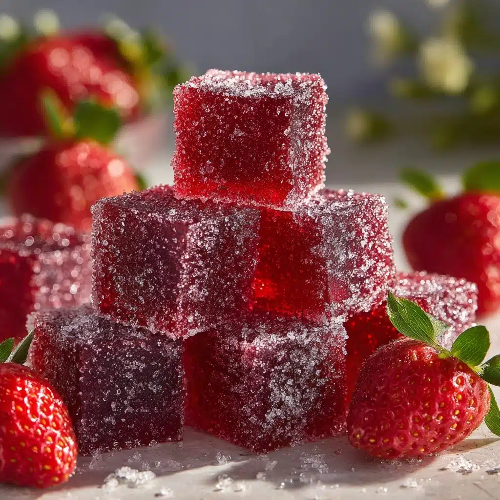 Tangy Homemade Sour Strawberry Gummies Recipe - Recipe Image