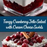Cranberry Jello Salad with Cream Cheese Topping Recipe