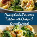 Creamy Garlic Parmesan Tortellini with Chicken & Broccoli Recipe