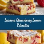Strawberry Lemon Blondies Recipe