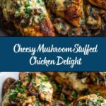 Cheesy Garlic Butter Mushroom Stuffed Chicken Recipe