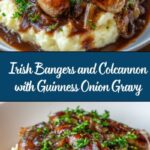 Bangers and Colcannon with Guinness Onion Gravy Recipe