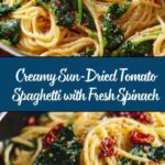 Spaghetti & Spinach with Sun-Dried Tomato Cream Sauce Recipe