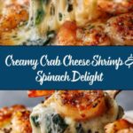 Shrimp and Spinach with Rich and Creamy Crab Cheese Recipe