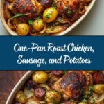 Roast Chicken, Sausage, and Potato Tray Roast Recipe