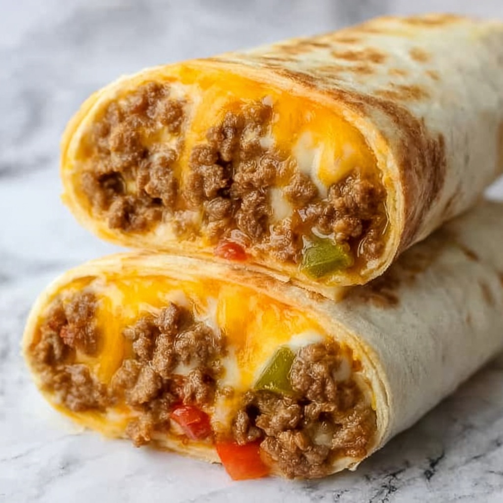 Easy Air Fryer Cheeseburger Wraps Recipe - Recipe Image