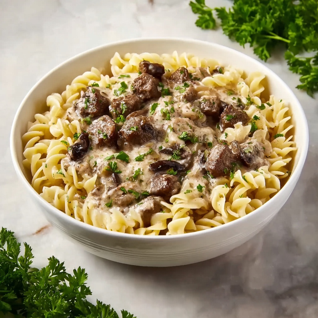 Creamy Slow Cooker Beef Stroganoff Recipe - Recipe Image