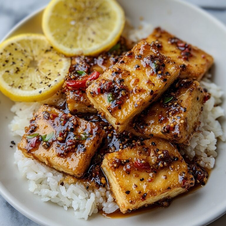 Lemon Pepper Crispy Tofu with Zesty Lemon Sauce Recipe