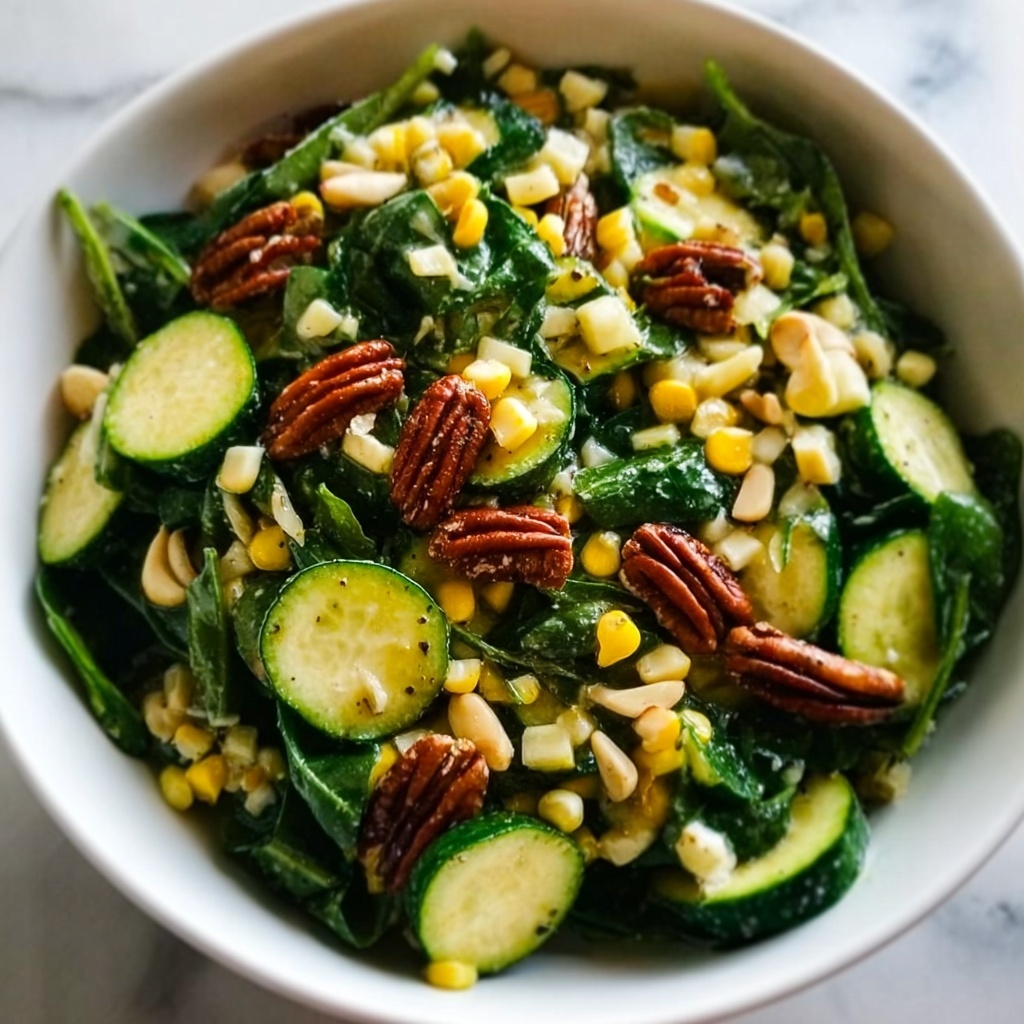 Grilled Zucchini Salad with Cannellini Beans, Basil, Pecans, and Lemon Dressing Recipe - Recipe Image