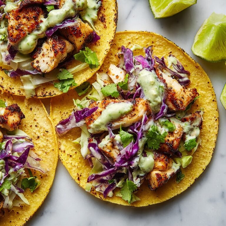 Chicken Street Tacos with Cotija, Cilantro, and Creamy Tomatillo Dressing Recipe