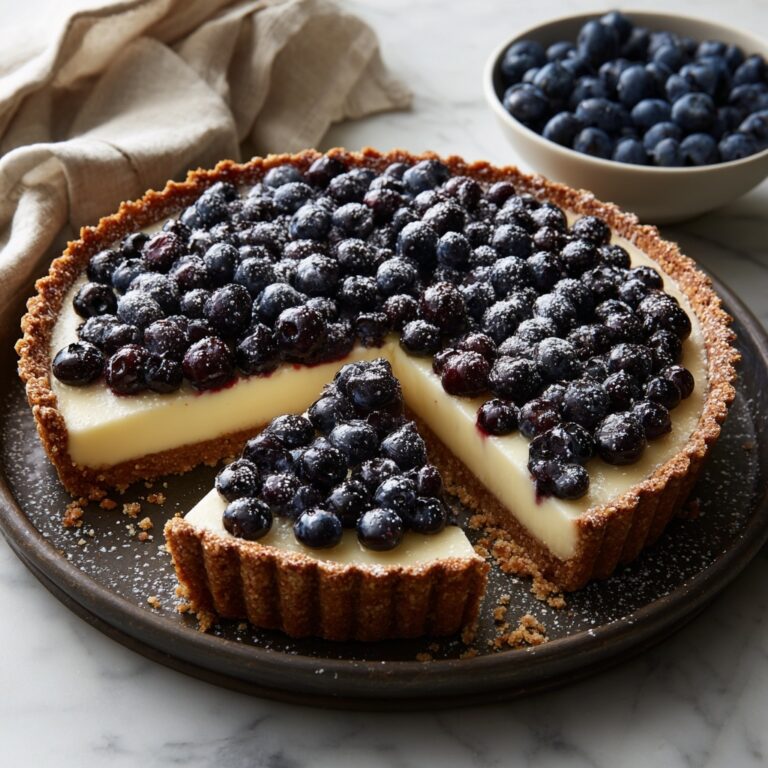 Simple Blueberry Basque Cheesecake Recipe