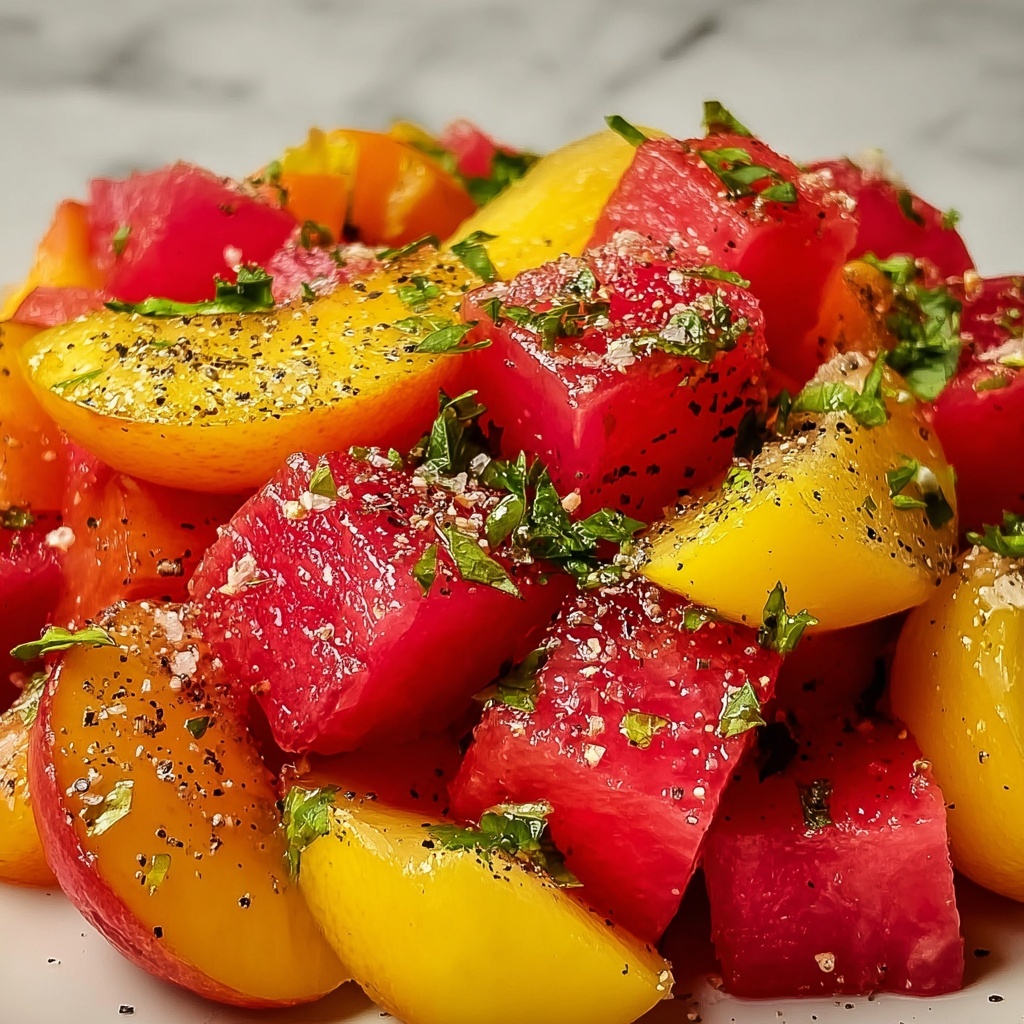 Peach Watermelon Salad: Your Ultimate Summer Refreshment Recipe - Recipe Image