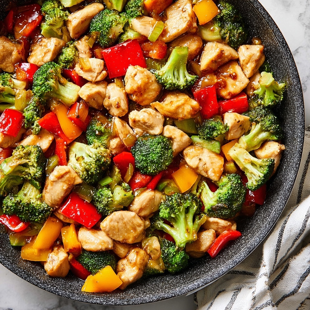 Easy Chicken Stir Fry with Bell Peppers and Broccoli Recipe - Recipe Image
