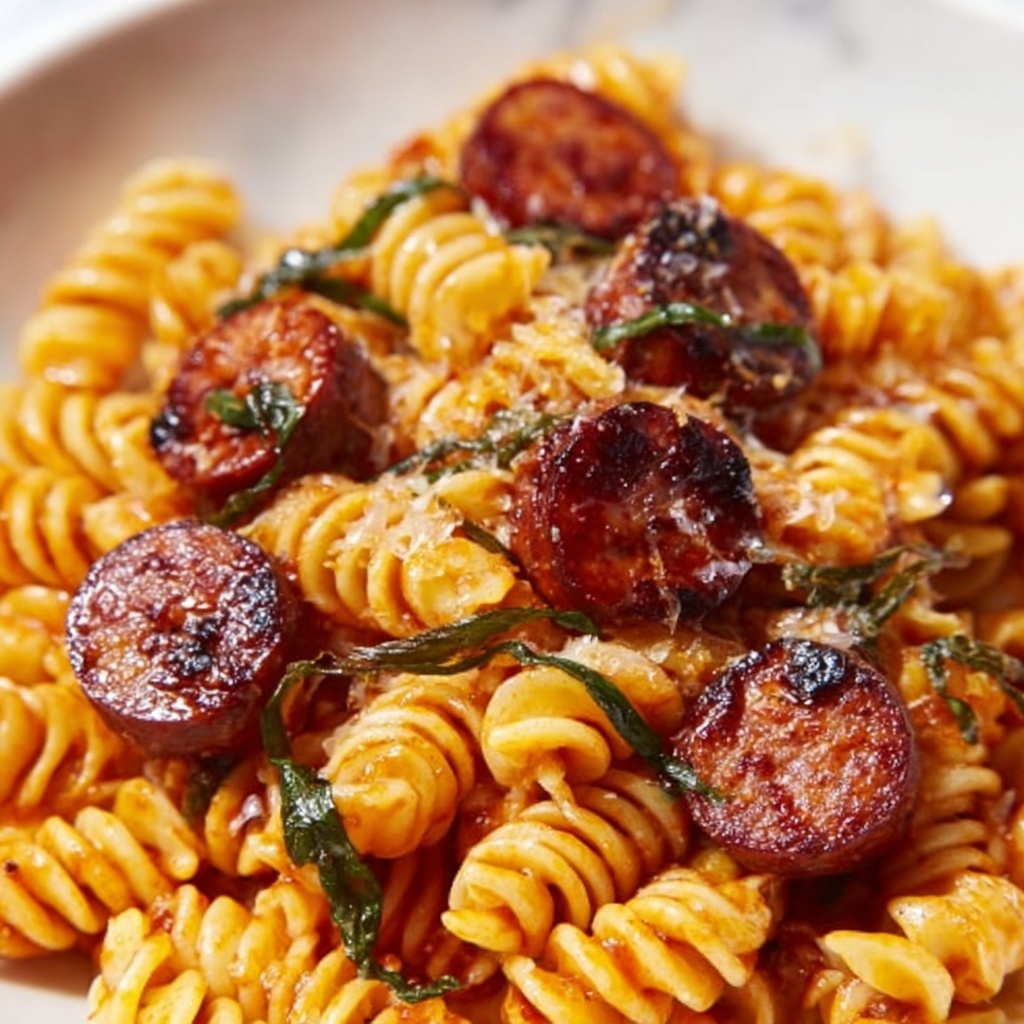 Creamy Smoked Sausage Pasta Recipe - Recipe Image