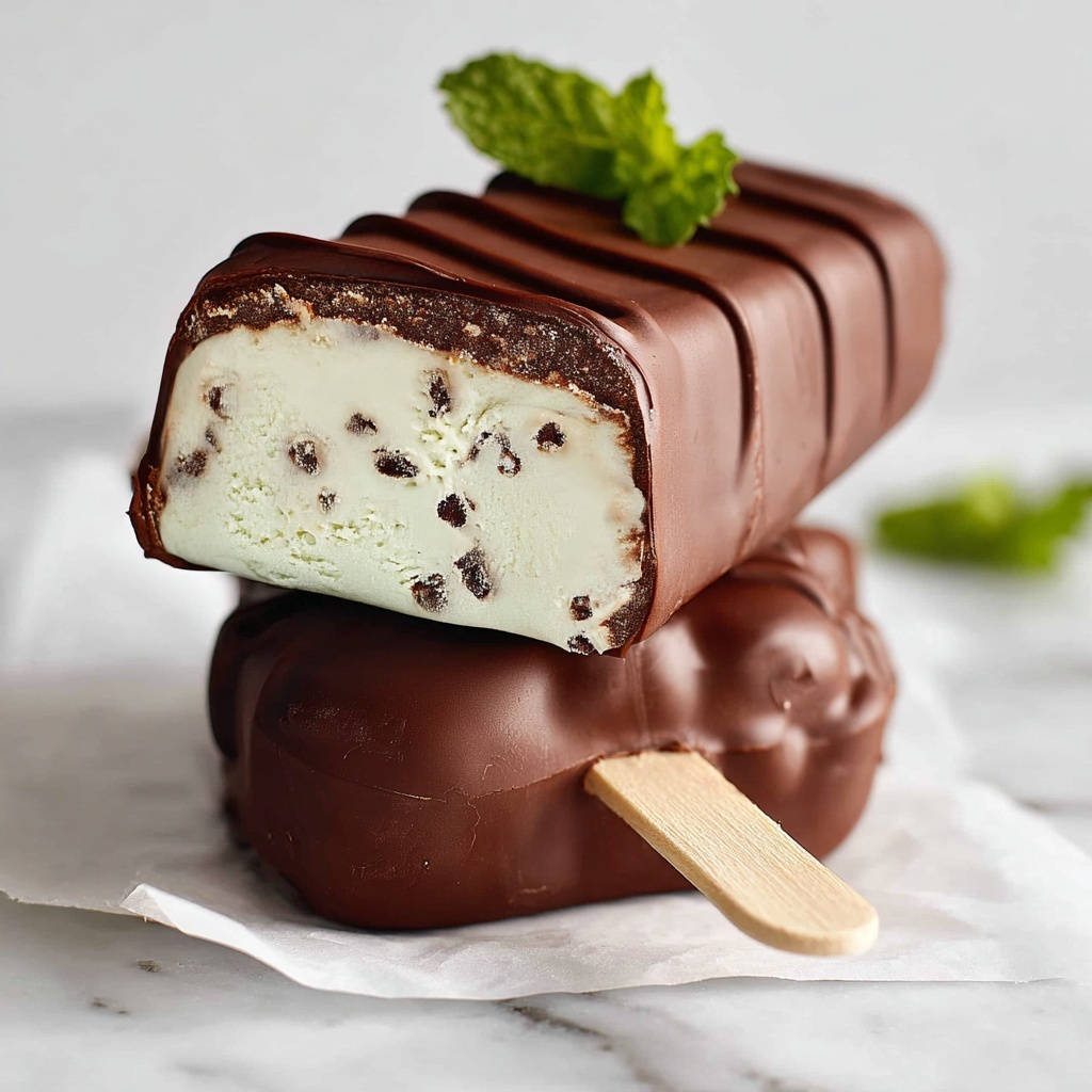 Mint Coconut Ice Cream Bars Recipe - Recipe Image