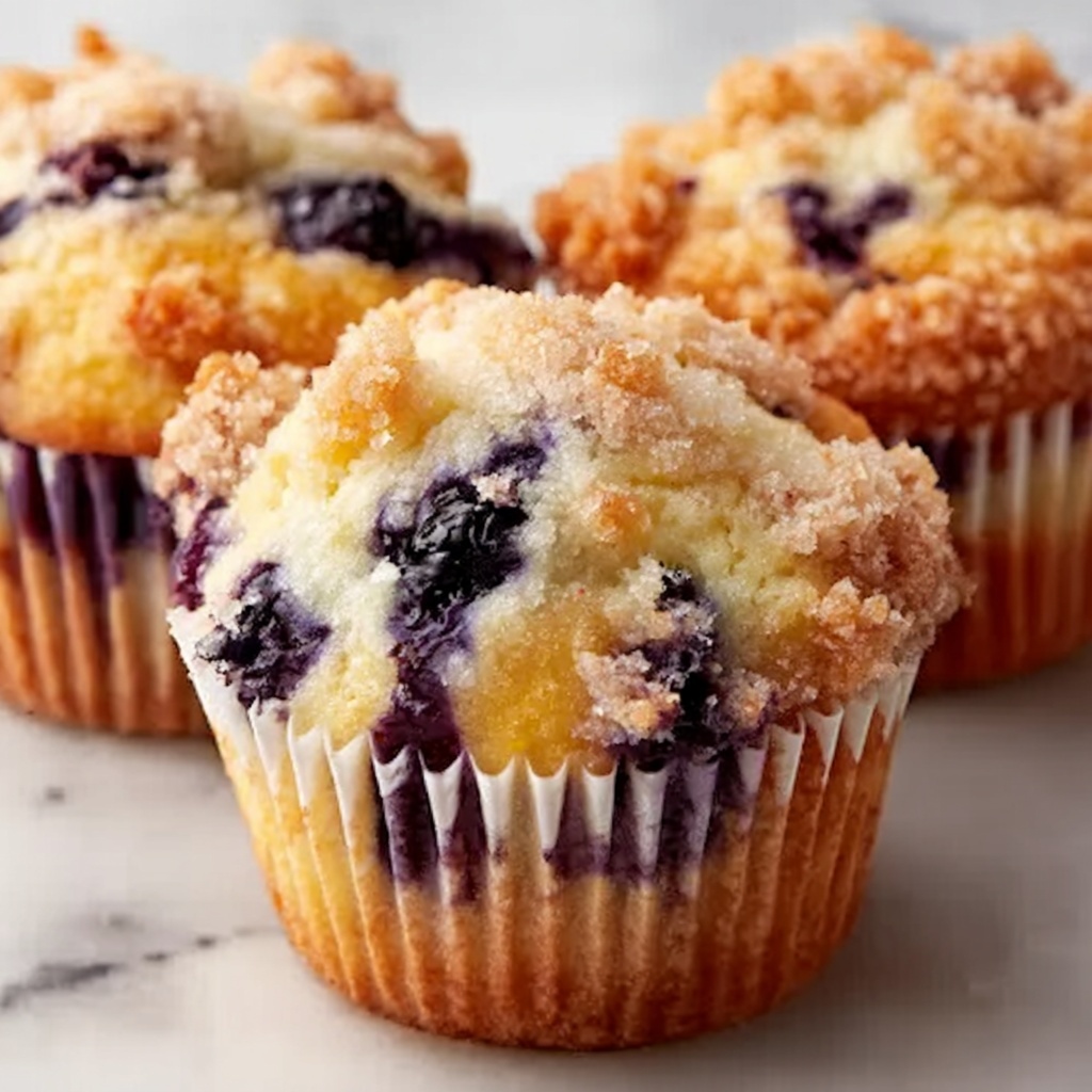 Ultimate Moist & Flavorful Blueberry Muffins Recipe - Recipe Image