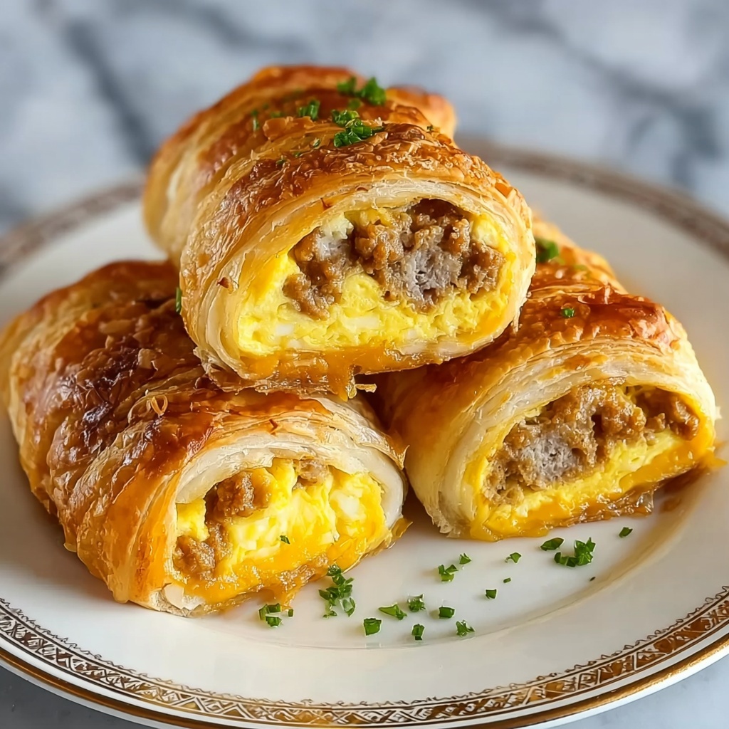 Sausage Egg and Cheese Breakfast Roll-Ups Recipe - Recipe Image