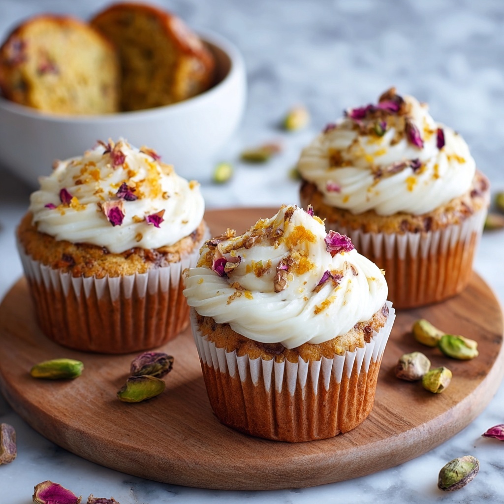 Saffron Cardamom Dream Cupcakes Recipe - Recipe Image