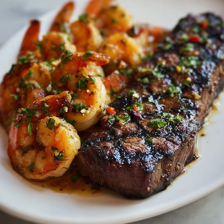Garlic Butter Grilled Steak and Shrimp Recipe