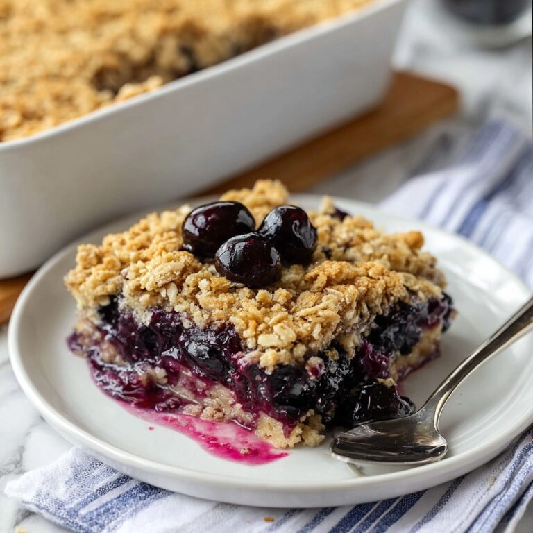 Overnight Blueberry Baked Oatmeal Crisp Recipe