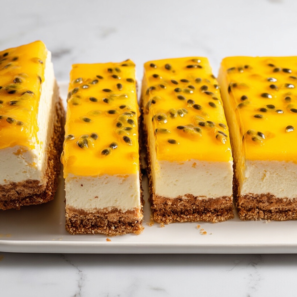 No Bake Passion Fruit Cheesecake Recipe - Recipe Image