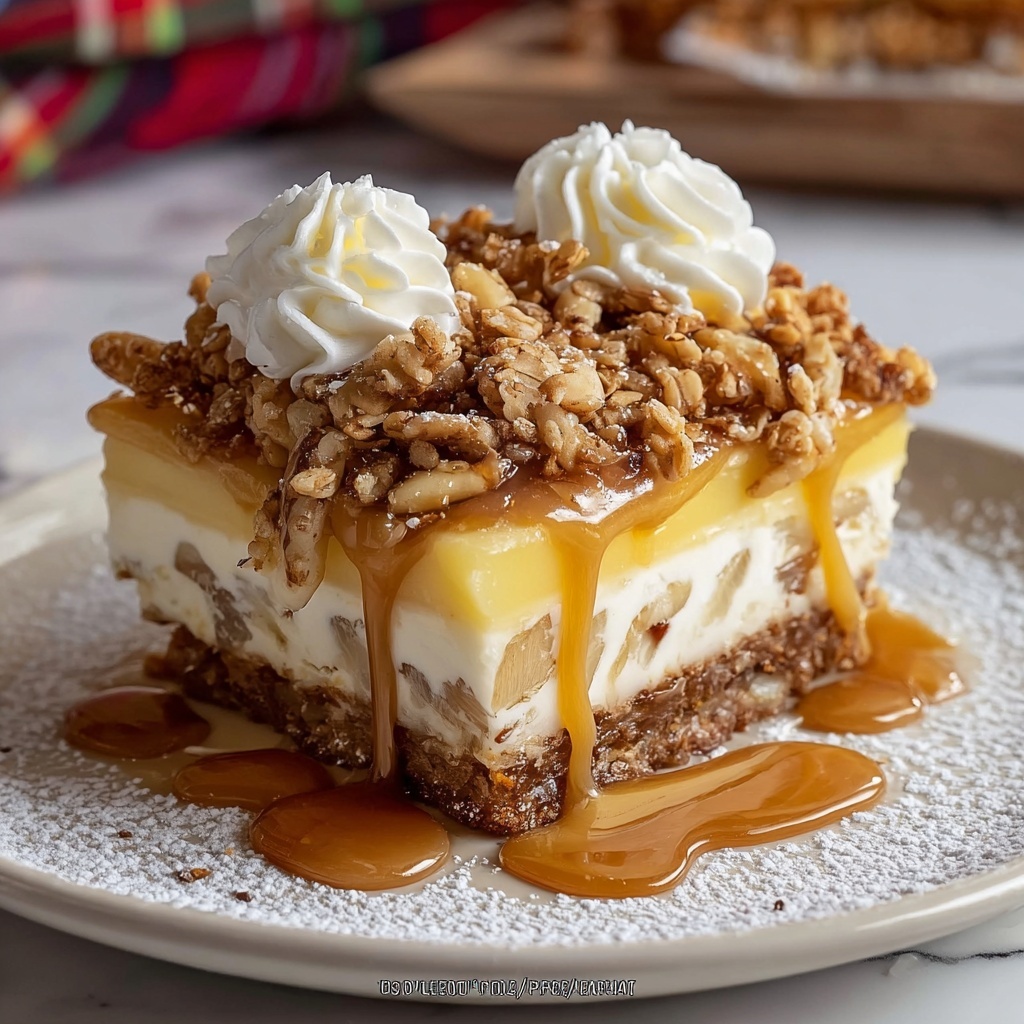 Apple Crisp Cheesecake Recipe - Recipe Image