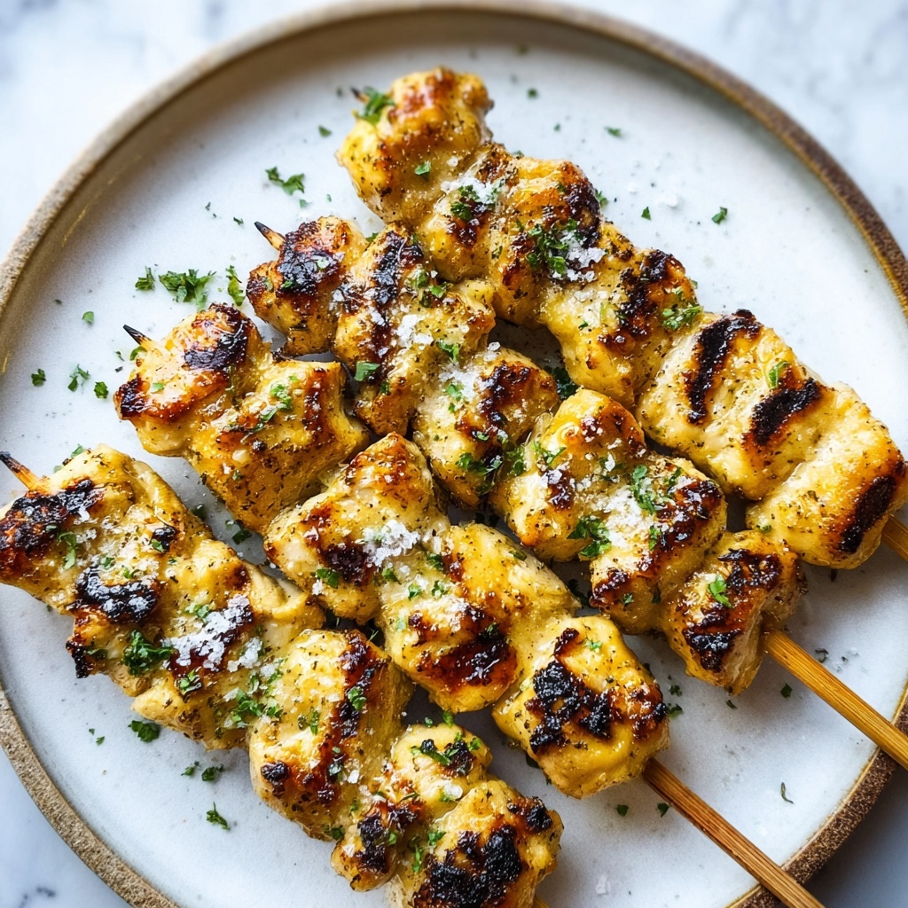 Garlic Parmesan Chicken Skewers Recipe - Recipe Image