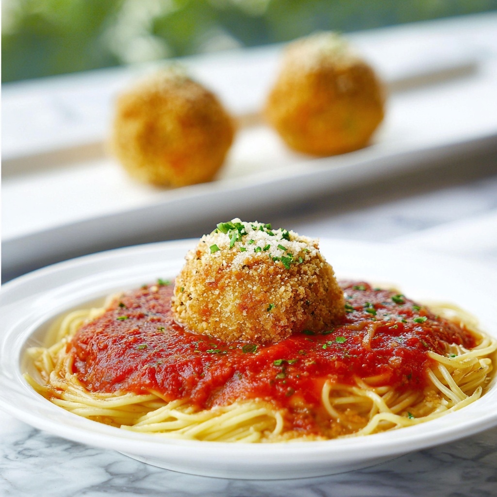 Chicken Parmesan Stuffed Meatballs Recipe - Recipe Image