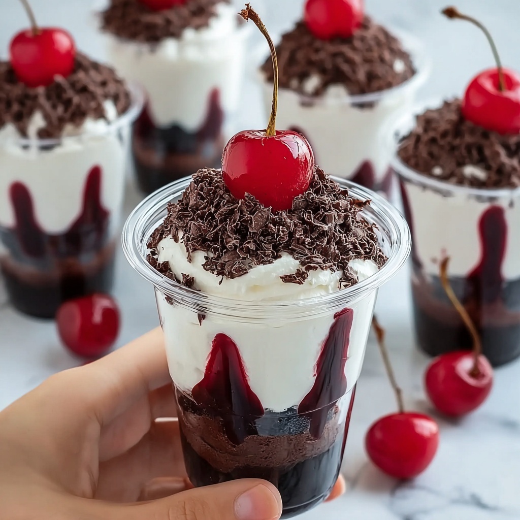 Black Forest Cake Mini Dessert Cups Recipe - Recipe Image