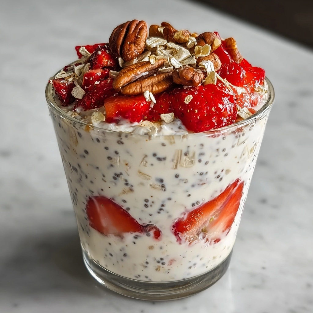 Strawberry Overnight Oats Recipe - Recipe Image