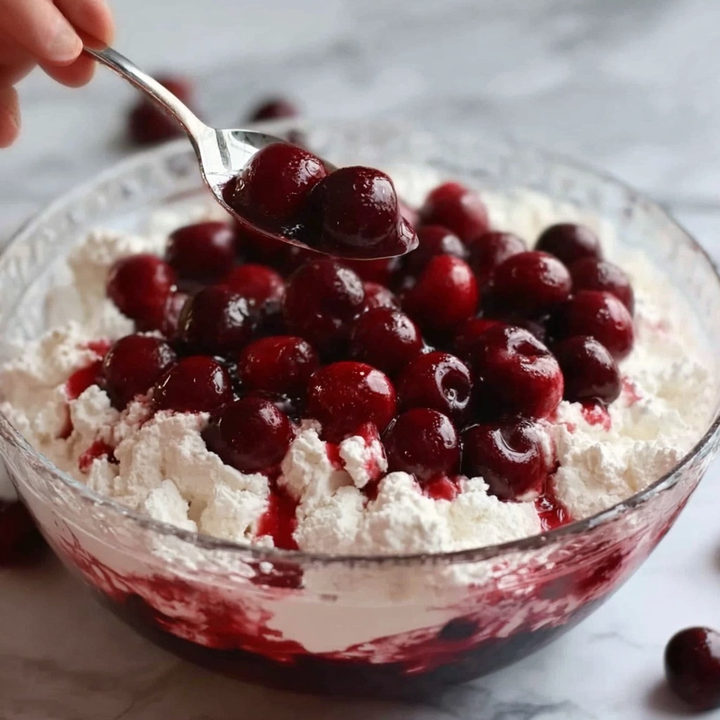 Delectable Cherry Cheesecake Fluff Recipe - Recipe Image