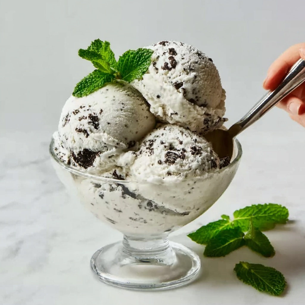 Homemade Mint Chocolate Chip Ice Cream Recipe - Recipe Image