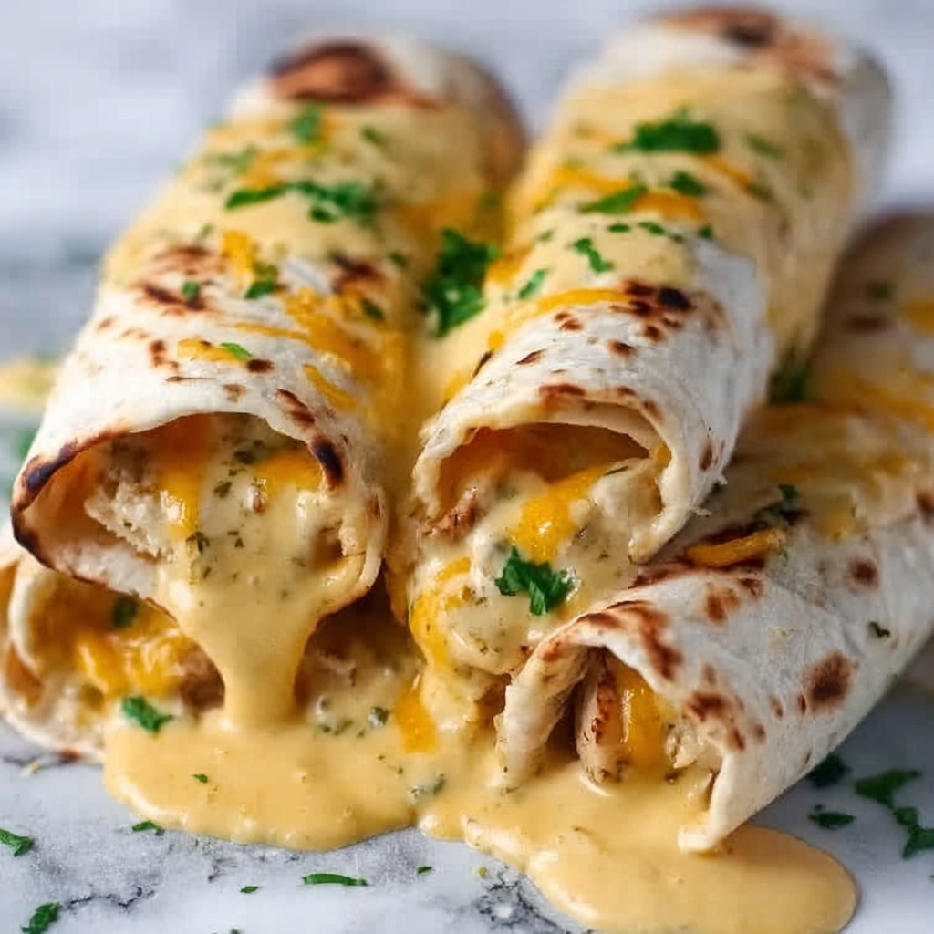 Cheesy Garlic Chicken Wraps Recipe - Recipe Image