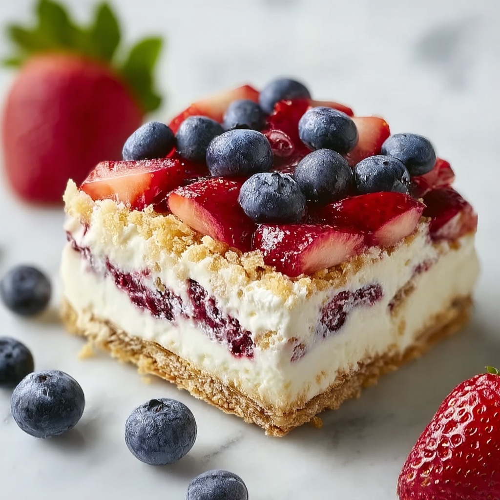 Red White Blue Icebox Cake Recipe - Recipe Image
