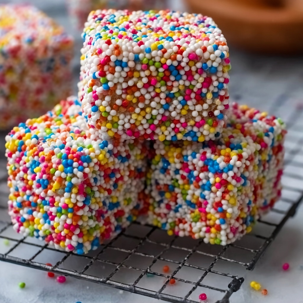 Fairy Bread Lamingtons Recipe - Recipe Image