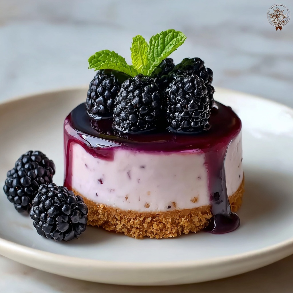 Mini Blackberry Cheesecake Recipe - Recipe Image